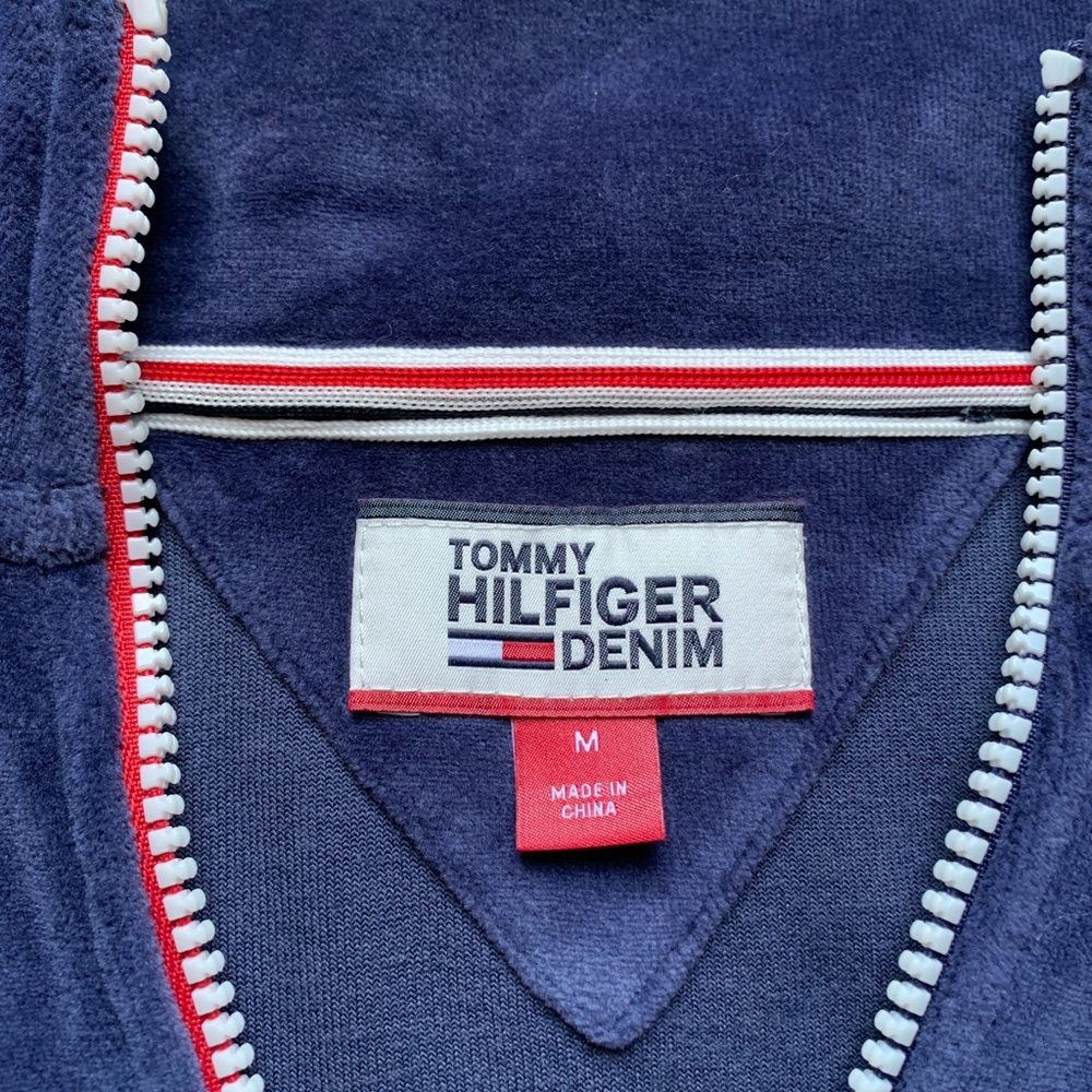 Tommy Hilfiger Navy Jacket with Red and White Trim